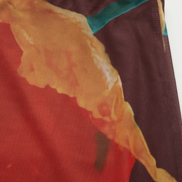 🍎 Floral Print Brown Plus Size 4x / 24 - Picture 4 of 6